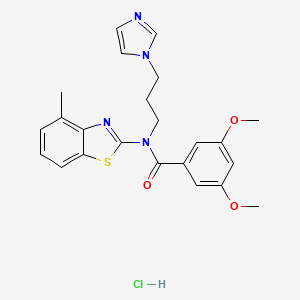 N-(3-(1H-imidazol-1-yl)propyl)-3,5-dimethoxy-N-(4-methylbenzo[d]thiazol-2-yl)benzamide hydrochloride