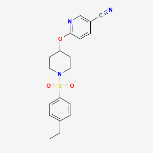 6-((1-((4-Ethylphenyl)sulfonyl)piperidin-4-yl)oxy)nicotinonitrile
