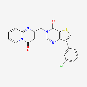2-{[7-(3-chlorophenyl)-4-oxothieno[3,2-d]pyrimidin-3(4H)-yl]methyl}-4H-pyrido[1,2-a]pyrimidin-4-one