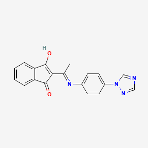 2-(((4-(1,2,4-Triazolyl)phenyl)amino)ethylidene)indane-1,3-dione