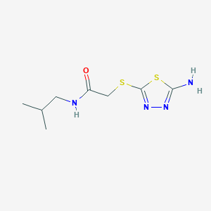 2-((5-amino-1,3,4-thiadiazol-2-yl)thio)-N-isobutylacetamide