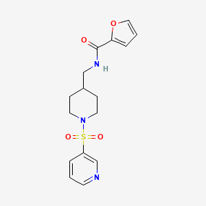 molecular formula C16H19N3O4S B3017527 N-((1-(pyridin-3-ylsulfonyl)piperidin-4-yl)methyl)furan-2-carboxamide CAS No. 1428379-53-6