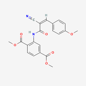 dimethyl 2-[[(Z)-2-cyano-3-(4-methoxyphenyl)prop-2-enoyl]amino]benzene-1,4-dicarboxylate