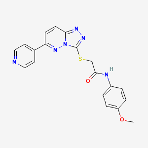 molecular formula C19H16N6O2S B3017535 N-(4-methoxyphenyl)-2-{[6-(pyridin-4-yl)-[1,2,4]triazolo[4,3-b]pyridazin-3-yl]sulfanyl}acetamide CAS No. 891110-57-9