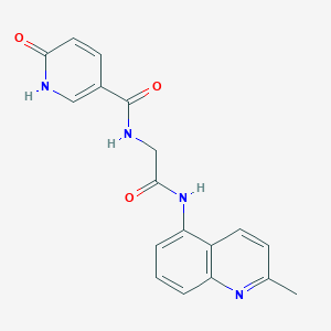 molecular formula C18H16N4O3 B3017544 N-(2-((2-methylquinolin-5-yl)amino)-2-oxoethyl)-6-oxo-1,6-dihydropyridine-3-carboxamide CAS No. 1226445-94-8