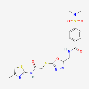 4-(N,N-dimethylsulfamoyl)-N-((5-((2-((4-methylthiazol-2-yl)amino)-2-oxoethyl)thio)-1,3,4-oxadiazol-2-yl)methyl)benzamide