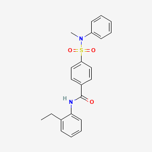 molecular formula C22H22N2O3S B3017590 N-(2-ethylphenyl)-4-[methyl(phenyl)sulfamoyl]benzamide CAS No. 392322-94-0