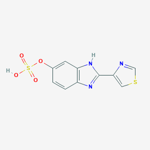molecular formula C10H7N3O4S2 B030176 1H-Benzamidazol-5-ol, 2-(4-thiazolyl)-, hydrogen sulfate (ester) CAS No. 962-28-7