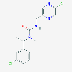 B3017617 1-[1-(3-Chlorophenyl)ethyl]-3-[(5-chloropyrazin-2-yl)methyl]-1-methylurea CAS No. 2188825-41-2