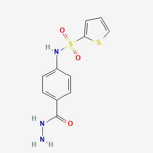 molecular formula C11H11N3O3S2 B3017627 N-[4-(hydrazinecarbonyl)phenyl]thiophene-2-sulfonamide CAS No. 380427-32-7