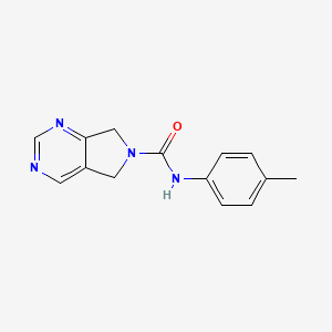 molecular formula C14H14N4O B3017651 N-(p-tolyl)-5H-pyrrolo[3,4-d]pyrimidine-6(7H)-carboxamide CAS No. 1705262-78-7