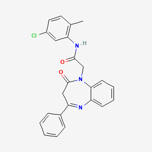 molecular formula C24H20ClN3O2 B3017663 N-(5-chloro-2-methylphenyl)-2-(2-oxo-4-phenyl-2,3-dihydro-1H-1,5-benzodiazepin-1-yl)acetamide CAS No. 899971-46-1