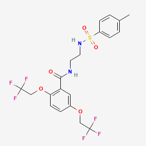 N-[2-[[[4-methylphenyl]sulfonyl]amino)ethyl]-2,5-bis[2,2,2-trifluoroethoxy]benzenecarboxamide