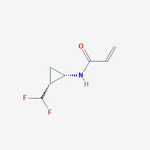 molecular formula C7H9F2NO B3017689 N-[(1S,2R)-2-(Difluoromethyl)cyclopropyl]prop-2-enamide CAS No. 2224398-34-7