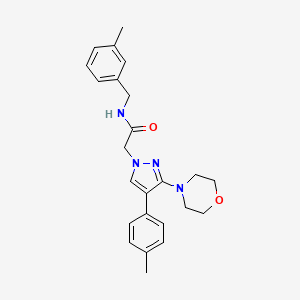 molecular formula C24H28N4O2 B3017715 N-(3-methylbenzyl)-2-(3-morpholino-4-(p-tolyl)-1H-pyrazol-1-yl)acetamide CAS No. 1286705-99-4