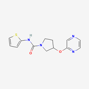 3-(pyrazin-2-yloxy)-N-(thiophen-2-yl)pyrrolidine-1-carboxamide