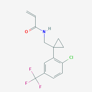 N-[[1-[2-Chloro-5-(trifluoromethyl)phenyl]cyclopropyl]methyl]prop-2-enamide