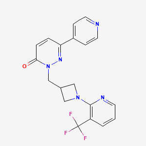 6-(Pyridin-4-yl)-2-({1-[3-(trifluoromethyl)pyridin-2-yl]azetidin-3-yl}methyl)-2,3-dihydropyridazin-3-one
