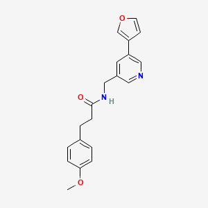 N-((5-(furan-3-yl)pyridin-3-yl)methyl)-3-(4-methoxyphenyl)propanamide
