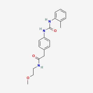 N-(2-methoxyethyl)-2-(4-(3-(o-tolyl)ureido)phenyl)acetamide