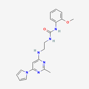 1-(2-methoxyphenyl)-3-(2-((2-methyl-6-(1H-pyrrol-1-yl)pyrimidin-4-yl)amino)ethyl)urea