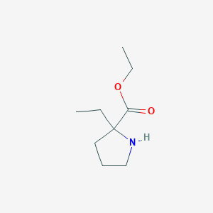 molecular formula C9H17NO2 B3017754 Ethyl 2-ethylpyrrolidine-2-carboxylate CAS No. 1549422-58-3