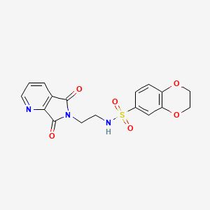 N-(2-(5,7-dioxo-5H-pyrrolo[3,4-b]pyridin-6(7H)-yl)ethyl)-2,3-dihydrobenzo[b][1,4]dioxine-6-sulfonamide