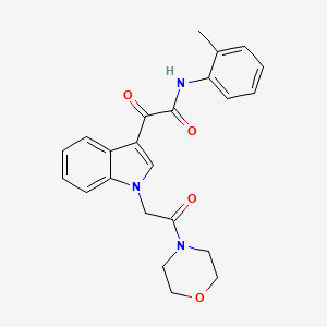 2-(1-(2-morpholino-2-oxoethyl)-1H-indol-3-yl)-2-oxo-N-(o-tolyl)acetamide