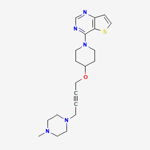 4-[4-[4-(4-Methylpiperazin-1-yl)but-2-ynoxy]piperidin-1-yl]thieno[3,2-d]pyrimidine