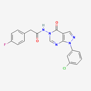 N-(1-(3-chlorophenyl)-4-oxo-1H-pyrazolo[3,4-d]pyrimidin-5(4H)-yl)-2-(4-fluorophenyl)acetamide