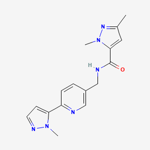 1,3-dimethyl-N-((6-(1-methyl-1H-pyrazol-5-yl)pyridin-3-yl)methyl)-1H-pyrazole-5-carboxamide
