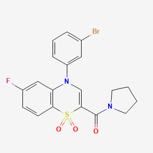 [4-(3-bromophenyl)-6-fluoro-1,1-dioxido-4H-1,4-benzothiazin-2-yl](pyrrolidin-1-yl)methanone