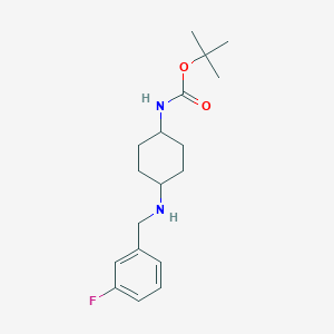 tert-Butyl (1R*,4R*)-4-(3-fluorobenzylamino)-cyclohexylcarbamate
