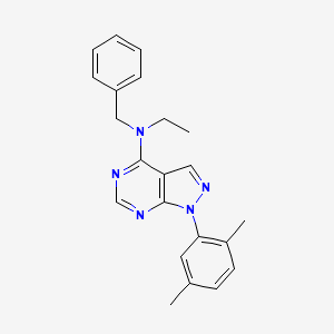 molecular formula C22H23N5 B3017852 N-benzyl-1-(2,5-dimethylphenyl)-N-ethyl-1H-pyrazolo[3,4-d]pyrimidin-4-amine CAS No. 955305-88-1