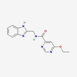molecular formula C15H15N5O2 B3017874 N-((1H-benzo[d]imidazol-2-yl)methyl)-6-ethoxypyrimidine-4-carboxamide CAS No. 2034227-37-5