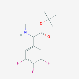 molecular formula C13H16F3NO2 B3017925 Tert-butyl 2-(methylamino)-2-(3,4,5-trifluorophenyl)acetate CAS No. 2248266-14-8