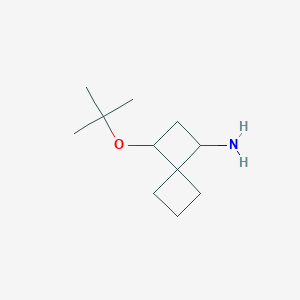 molecular formula C11H21NO B3017933 3-(Tert-butoxy)spiro[3.3]heptan-1-amine CAS No. 1935154-10-1