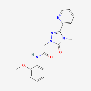 molecular formula C17H17N5O3 B3017947 N-(2-methoxyphenyl)-2-(4-methyl-5-oxo-3-(pyridin-2-yl)-4,5-dihydro-1H-1,2,4-triazol-1-yl)acetamide CAS No. 1790196-34-7