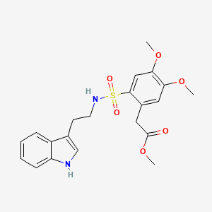 methyl 2-[2-[2-(1H-indol-3-yl)ethylsulfamoyl]-4,5-dimethoxyphenyl]acetate