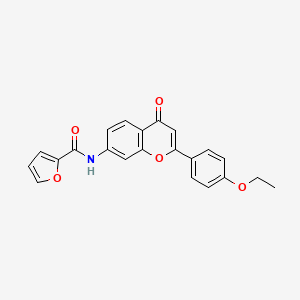 molecular formula C22H17NO5 B3018036 N-(2-(4-ethoxyphenyl)-4-oxo-4H-chromen-7-yl)furan-2-carboxamide CAS No. 923156-35-8