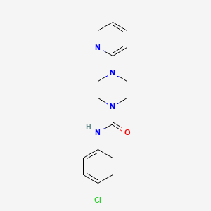 molecular formula C16H17ClN4O B3018038 N-(4-chlorophenyl)-4-(pyridin-2-yl)piperazine-1-carboxamide CAS No. 335282-62-7