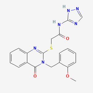 5-[(4-Ethylphenyl)sulfonyl]-2-[4-(3-methylphenyl)piperazin-1-yl]pyrimidin-4-amine