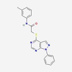 2-((1-phenyl-1H-pyrazolo[3,4-d]pyrimidin-4-yl)thio)-N-(m-tolyl)acetamide