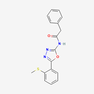 molecular formula C17H15N3O2S B3018070 N-(5-(2-(methylthio)phenyl)-1,3,4-oxadiazol-2-yl)-2-phenylacetamide CAS No. 886910-91-4