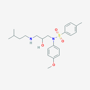 molecular formula C22H32N2O4S B3018101 N-(2-hydroxy-3-(isopentylamino)propyl)-N-(4-methoxyphenyl)-4-methylbenzenesulfonamide CAS No. 1040642-80-5