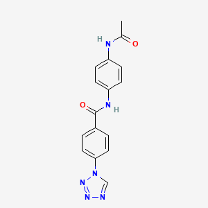 molecular formula C16H14N6O2 B3018109 N-(4-acetamidophenyl)-4-(tetrazol-1-yl)benzamide CAS No. 483976-57-4