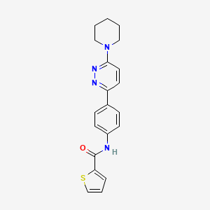 molecular formula C20H20N4OS B3018128 N-(4-(6-(piperidin-1-yl)pyridazin-3-yl)phenyl)thiophene-2-carboxamide CAS No. 899746-28-2