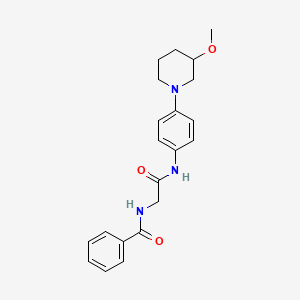B3018141 N-(2-((4-(3-methoxypiperidin-1-yl)phenyl)amino)-2-oxoethyl)benzamide CAS No. 1797873-09-6