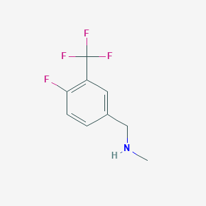 molecular formula C9H9F4N B3018172 {[4-Fluoro-3-(trifluoromethyl)phenyl]methyl}(methyl)amine CAS No. 958863-61-1