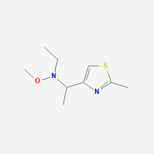 molecular formula C9H16N2OS B3018211 Ethyl(methoxy)[1-(2-methyl-1,3-thiazol-4-yl)ethyl]amine CAS No. 1864052-54-9